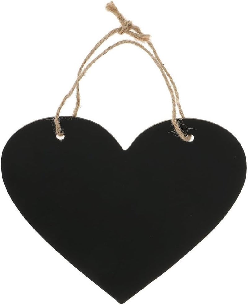 WINOMO Heart Chalkboard Sign: Wooden Blackboard for Christmas Party Wedding Hanging Decoration - Image 1